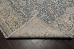 8x10 Slate, Beige, Gray Color Hand Knotted All-Over 100% Wool Traditional Oriental Rug