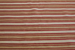 9x12 Beige, Tan, Burgundy Color Machine Made Striped 100% Cotton Traditional Oriental Rug