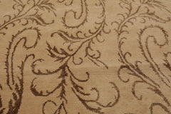 6x9 Beige, Brown, Color Hand Knotted All-Over 100% Wool Transitional Oriental Rug