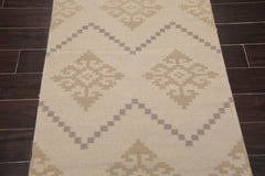3x5 Beige, Gray, Color Hand Knotted All-Over 100% Wool Modern Oriental Rug