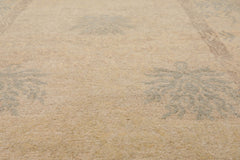 4x6 Beige, Taupe, Slate Color Hand Knotted Floral 100% Wool Transitional Oriental Rug