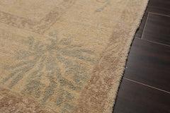 4x6 Beige, Taupe, Slate Color Hand Knotted Floral 100% Wool Transitional Oriental Rug