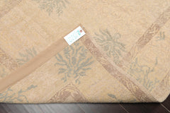 4x6 Beige, Taupe, Slate Color Hand Knotted Floral 100% Wool Transitional Oriental Rug