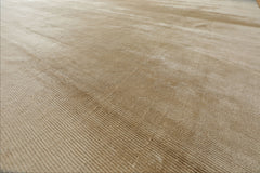 Multi Size Beige Color Hand Knotted Tibetan? Silk Contemporary Oriental Rug