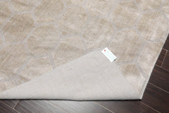 5x7 Gray, , Color Hand Knotted All-Over 100% Viscose Modern Oriental Rug