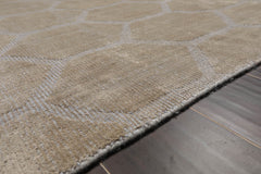 5x7 Gray, , Color Hand Knotted All-Over 100% Viscose Modern Oriental Rug