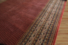 12x18 Rust, Rose, Beige Color Hand Knotted Paisley Wool Traditional Oriental Rug