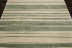 6x9 Beige, Mint, Color Hand Knotted All-Over 100% Wool Modern Oriental Rug