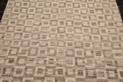 5x8 Beige, Brown, Color Hand Knotted All-Over 100% Wool Modern Oriental Rug