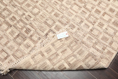 5x8 Beige, Brown, Color Hand Knotted All-Over 100% Wool Modern Oriental Rug
