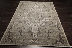 5x8 Light Gray, Moss Hand Tufted Persian 100% Wool Traditional Oriental Area Rug