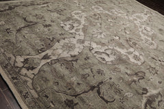 5x8 Light Gray, Moss Hand Tufted Persian 100% Wool Traditional Oriental Area Rug