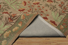 Multi Size Beige, Sage Hand-Tufted Persian 100% Wool Botanical Floral ACELENE Transitional Oriental Area Rug