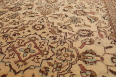 3x5 Caramel, Brown, Aqua Color Hand Knotted All-Over 100% Wool Traditional Oriental Rug
