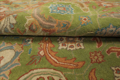 Multi Size Lime Ivory Turquoise Color Hand Tufted William Morris Wool Arts & Crafts Oriental Rug