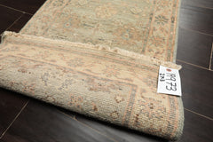 2x3 Mint, Beige, Blush Color Hand Knotted Afghan Oushak Wool Transitional Oriental Rug