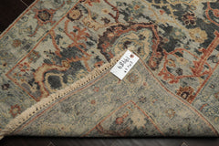 3x5 Mint, Beige, Rust Color Hand Knotted Oushak Wool Transitional Oriental Rug