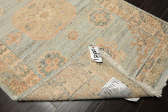 3x5 Mint, Blush, Beige Color Hand Knotted Afghan Oushak Wool Transitional Oriental Rug