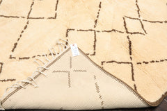 6x9 Ivory, Brown, Color Hand Woven All-Over 100% Wool Traditional Oriental Rug