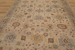 Hand Knotted Oriental Area Rug LoomBloom Beige Oushak Wool 9'1''x11'10''