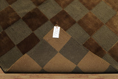 6x9 Olive, Green, Gold Color Hand Knotted Tibetan Wool & Silk Modern & Contemporary Oriental Rug