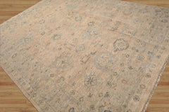 Hand Knotted Oriental Area Rug LoomBloom Beige Oushak Wool 9'x11'11''
