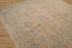 Hand Knotted Oriental Area Rug LoomBloom Beige Oushak Wool 9'x11'11''