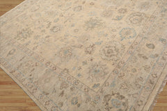 Hand Knotted Oriental Area Rug LoomBloom Beige Oushak Wool 8'11''x11'10''