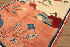 6x9 Ivory, Blush, Red Color Hand Knotted Gabbeh Wool Modern & Contemporary Oriental Rug