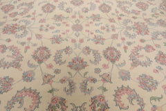 8x10 Ivory, Black, Rose Color Hand Knotted Floral 100% Wool Traditional-Persian/Oriental Oriental Rug