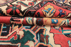 6x9 Red, Ivory, Green Color Hand Knotted Bakhtiari Wool Oriental Rug
