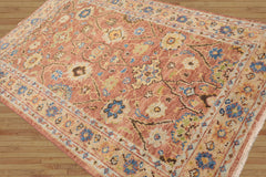 5x7 LoomBloom Heirloom Rust Wool Oriental Rug Turkish Oushak Hand Knotted Design