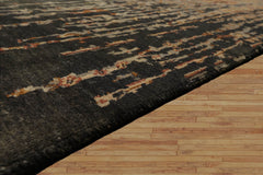 6x9 Green, Beige, Tan Color Hand Knotted Oushak Wool Traditional Oriental Rug