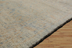 LoomBloom Gray 7'10''x9'10" Hand Knotted Transitional Oushak Wool Oriental Area Rug