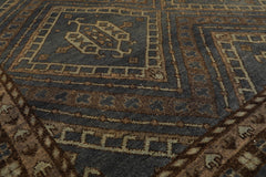 LoomBloom Blue 3'11''x6'0" Hand Knotted Traditional Oushak Wool Oriental Area Rug