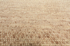 10x14 Tan, Beige, Ivory Color Hand Knotted Tibetan Wool Transitional Oriental Rug