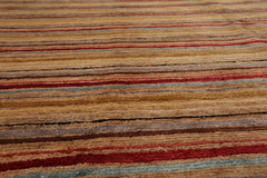 9x12 Gold, Beige, Blue Color Hand Knotted High End Designer Silk & Hemp Contemporary Oriental Rug
