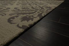 8x10 Beige, , Color Hand Tufted All-Over 100% Wool Transitional Oriental Rug