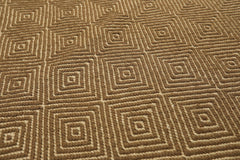 8x10 Gold, Ivory, Color Hand Woven Kilim Wool Modern & Contemporary Oriental Rug