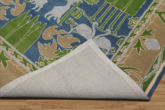 Multi Size Art & Crafts Transitional Wool Rug LoomBloom Hand Tufted Blue Oriental