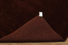 5x8 Dark, Caramel, Color Hand Knotted Gabbeh Wool Traditional Oriental Rug