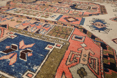 LoomBloom Traditional Beige Wool Area Rug Heriz Pattern Hand Knotted 10'2'' x 14'6''