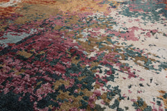 8x10 Beige, Tan, Brown Color Hand Knotted Tibetan Wool & Silk Modern Oriental Rug