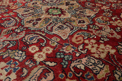 LoomBloom Traditional Red Wool Area Rug Heriz Design Hand Knotted 4'5''x6'9"