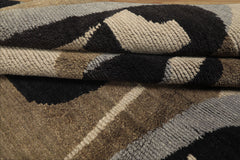 8x10 Moss, Charcoal, Slate Color Hand Knotted Tibetan Wool Modern & Contemporary Oriental Rug