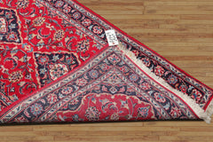 LoomBloom Traditional Red Wool Runner Rug Kashan Design Hand Knotted 2'8''x9'5"