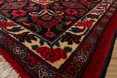 LoomBloom Traditional Burgundy Wool Area Rug Kashan Design Hand Knotted 10'x12'1" 200 KPSI