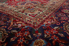 LoomBloom Traditional Red Wool Area Rug Tabriz Design Hand Knotted 10'x13'2"