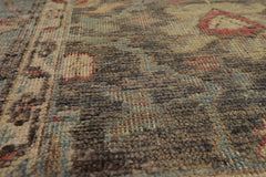 5x7 Hand Knotted Distressed Afghan 100% Wool Traditional Oriental Rug Gray Beige Color