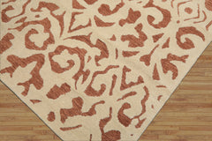 5x8 Ivory, Brown, Color Hand Tufted Handmade Wool Transitional Oriental Rug
